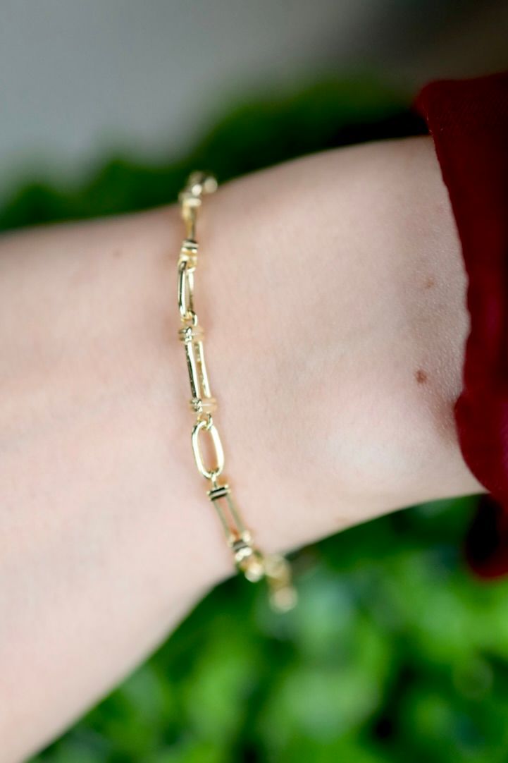 XOLO JEWELRY ブレスレット / Lantern Link Bracelet -3mm-Gold-(XOB119)