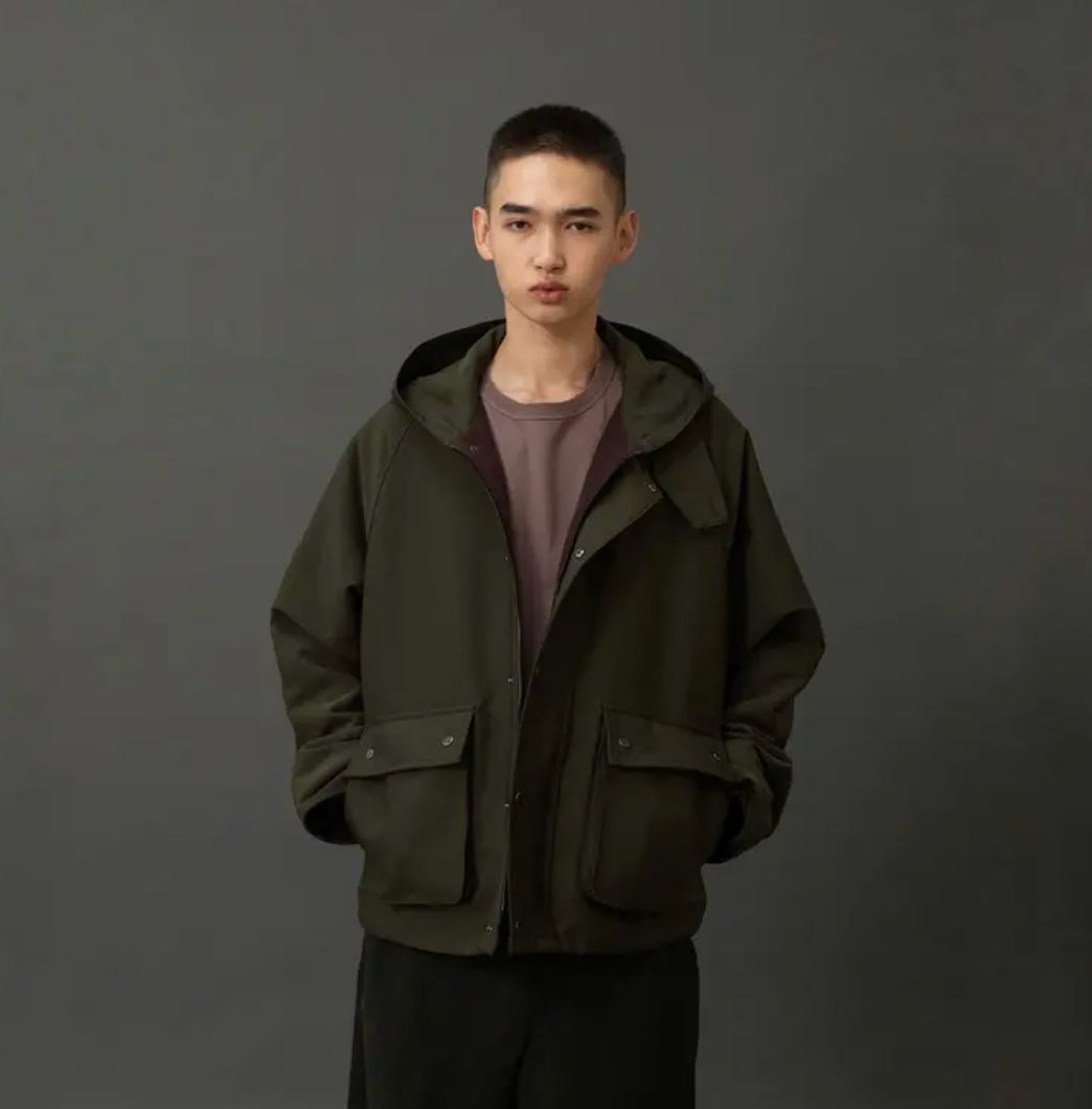 ANOTHER OFFICEアナザーオフィス Hood Neo British Jacket (AOEWPD006)Olive Drab