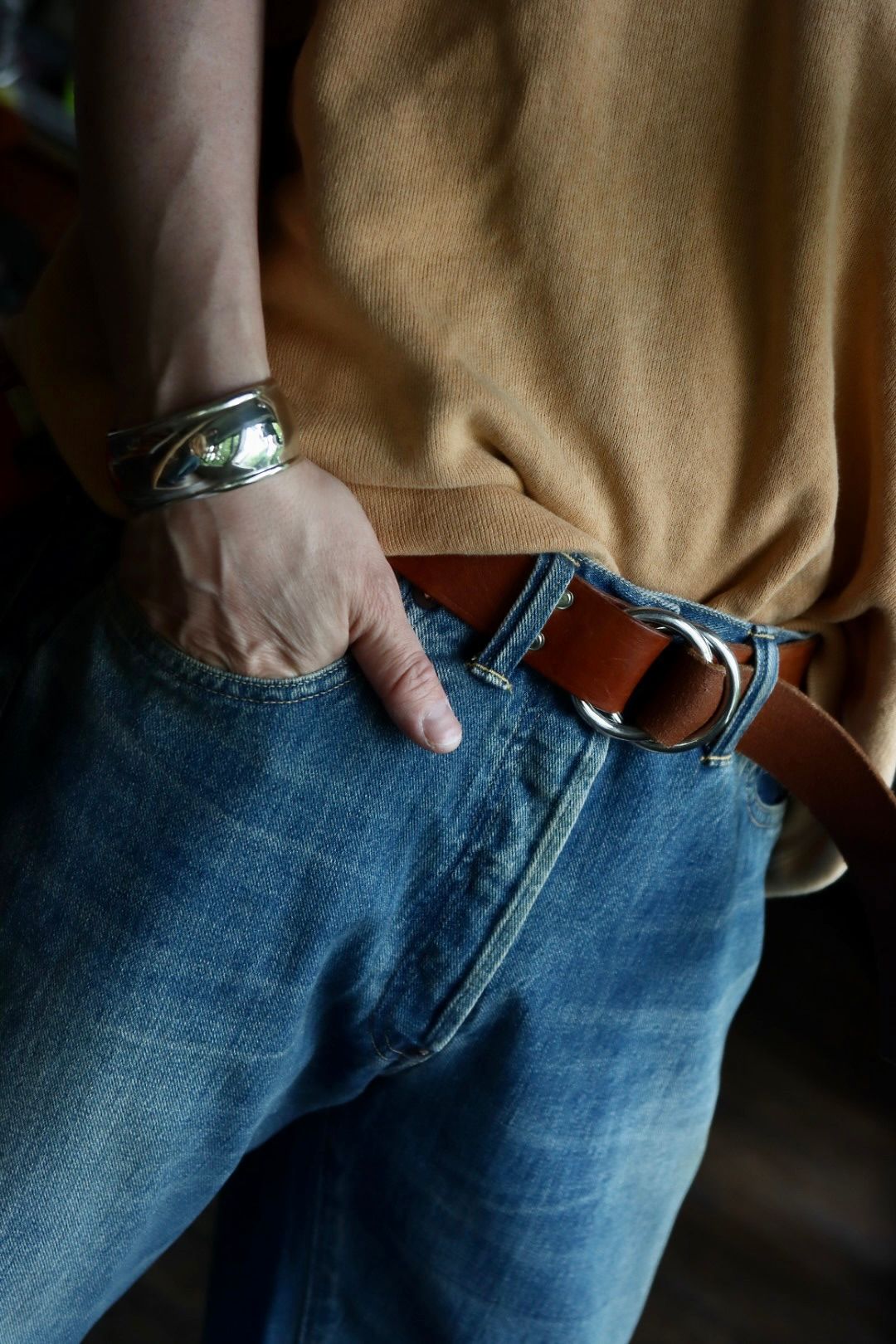 A.PRESSE No.2 Washed Denim Pantsスタイル34