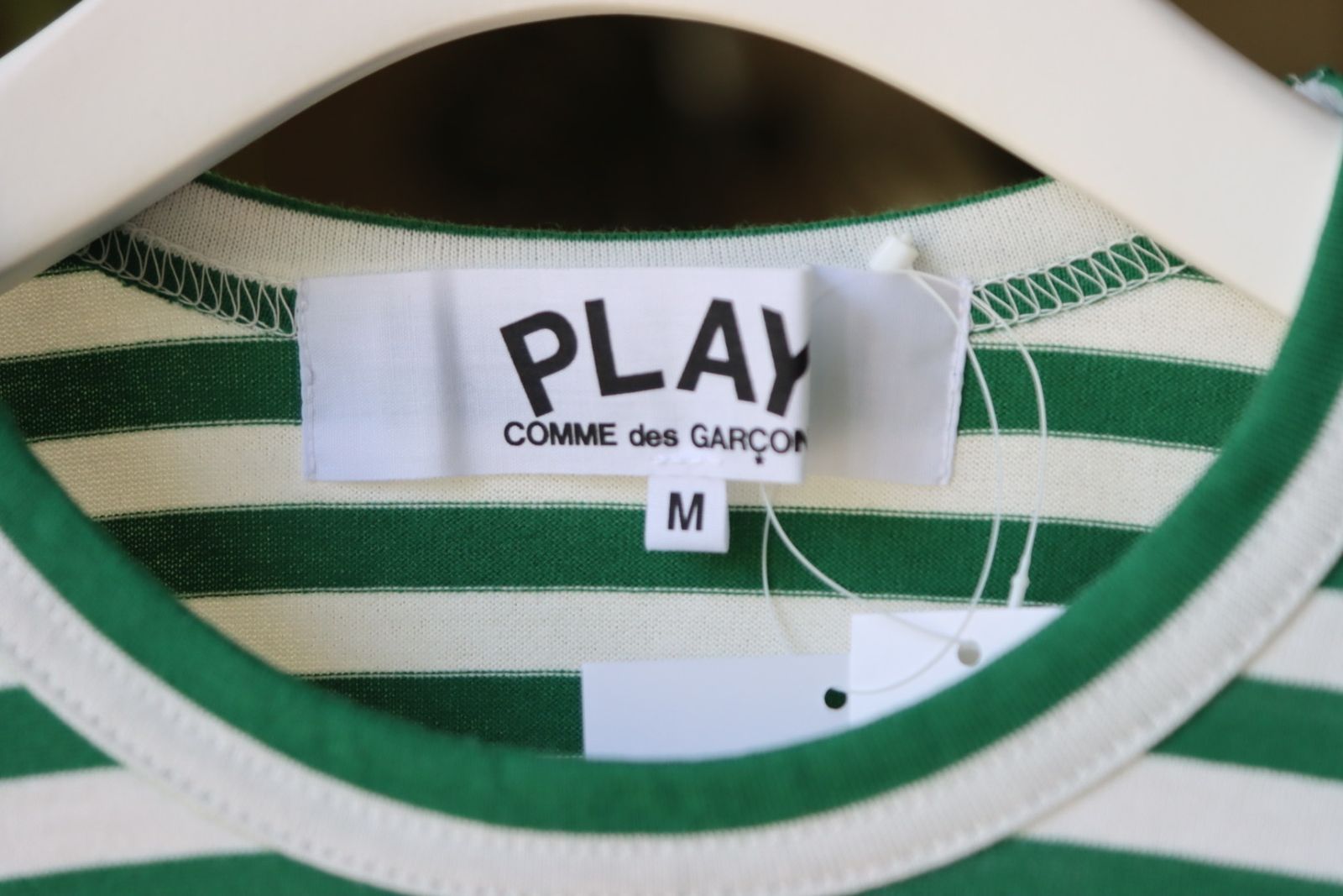 プレイコムデギャルソン ボーダーTシャツ (GREEN/WHITE)☆11月1日(土)再入荷！