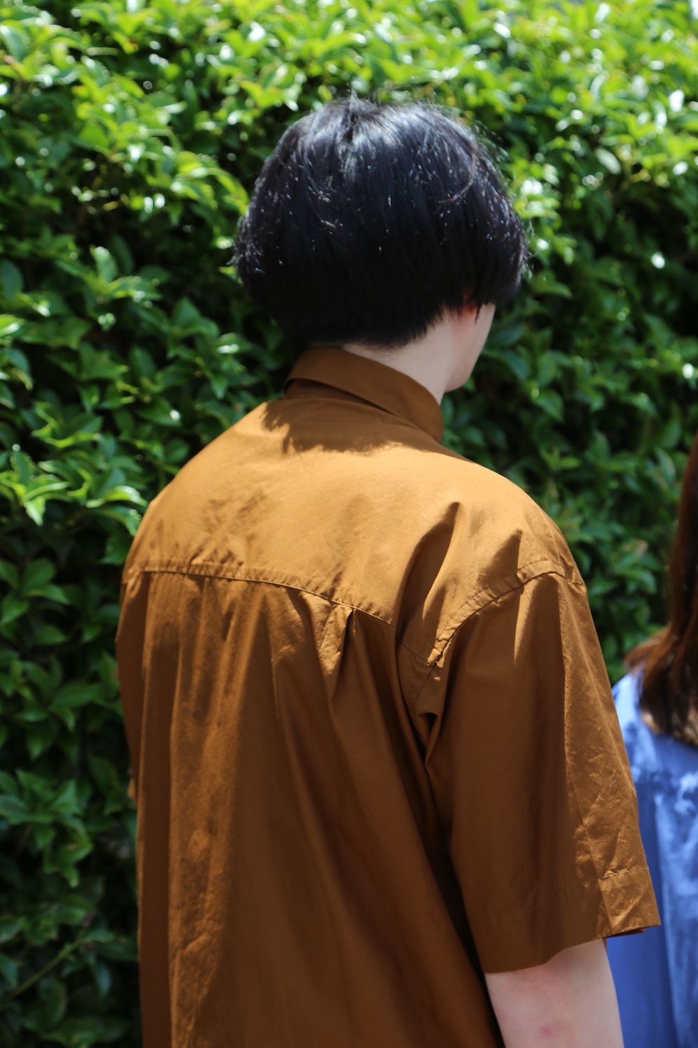 Graphpaper Broad Oversized S/S Regular Collar Shirt(GM212-50625B) style. 2021.05.30.