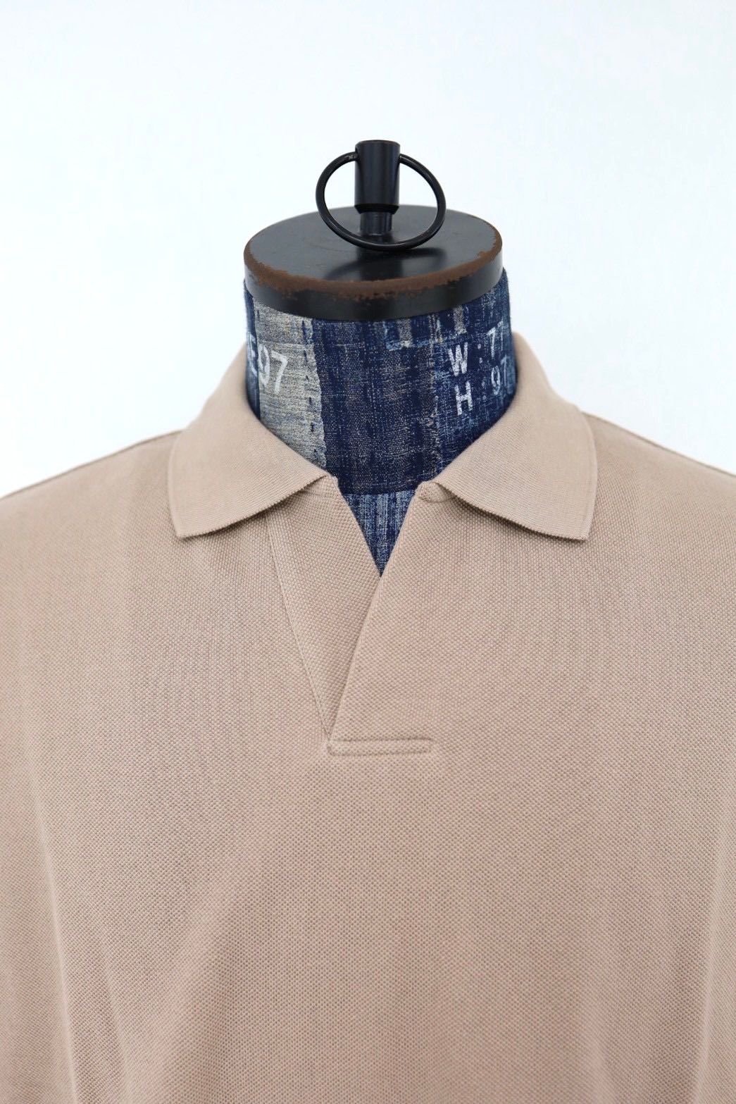 グラフペーパー 26SS Cotton Pique Jersey S/S Skipper Polo(GU261-70416)TAUPE☆4月11日(土)発売！