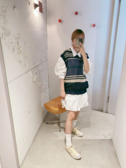 YOKE 新作BORDER MESH KNIT VEST style.2024.5.23