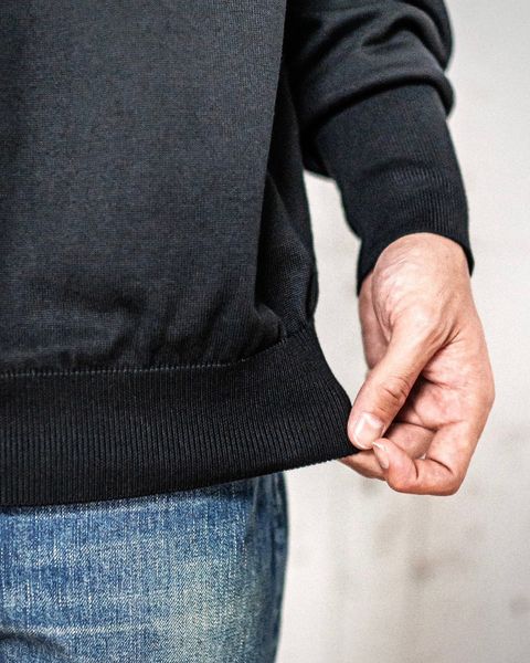 A.PRESSE Cotton Knit Polo Collar Cardigan (BLACK)スタイル 2月8日(土)新作発売！