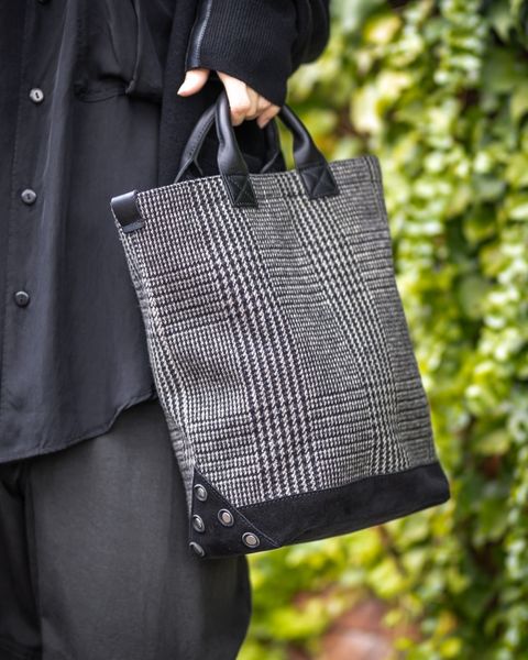 エンダースキーマ 25SA バッグ tweed tote small(xu-b-tts)black