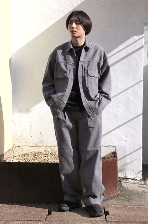Graphpaper Colorfast Denim Blouson"GRAY"style.9.22.