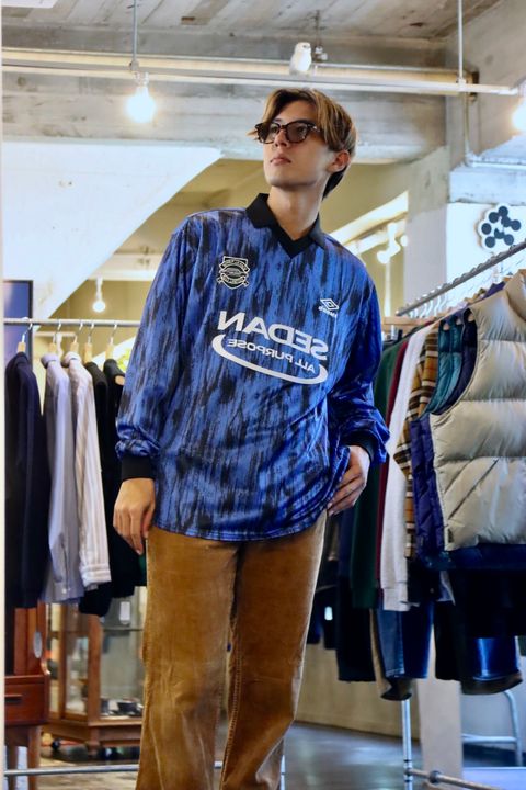 SEDAN ALL-PURPOSE 23FW UMBRO Game Shirt"Blue×Black"スタイル