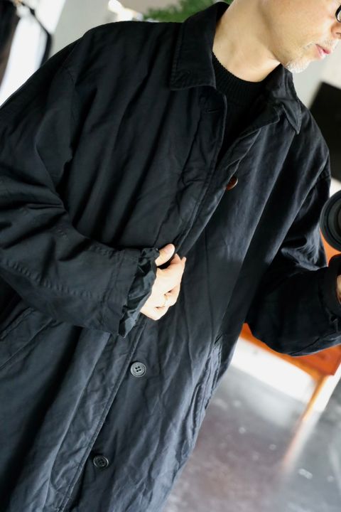 COMME des GARCONS HOMME エステルツイル製品染めコートスタイル.2025.9.5.