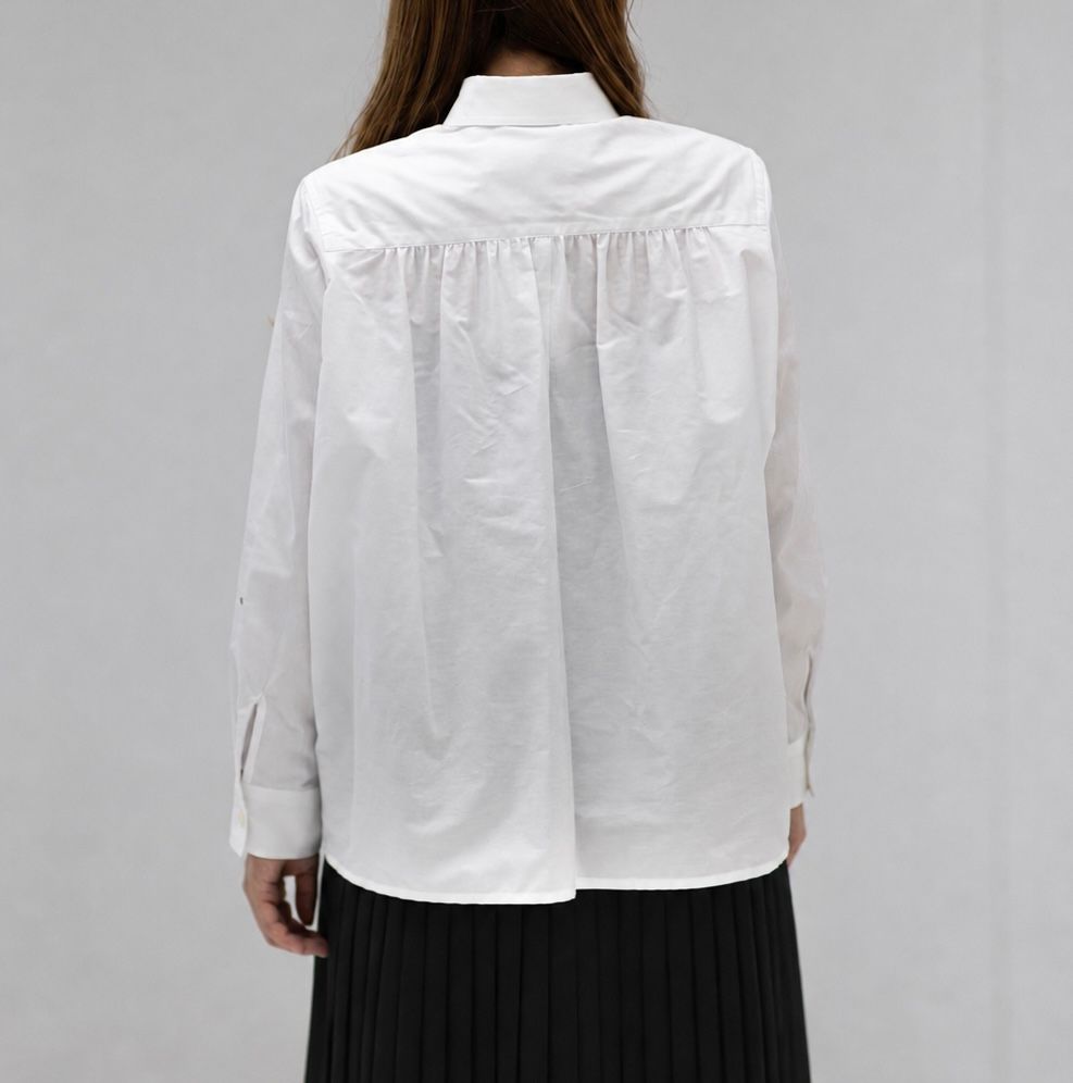 tao 26FW 綿ブロードギャザーブラウス(TZ-B006-051-2)WHITE☆8月7日(金)発売！
