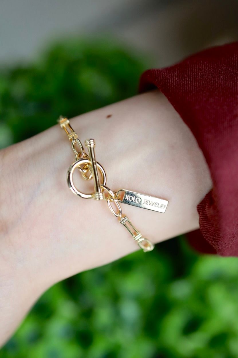 XOLO JEWELRY ブレスレット / Lantern Link Bracelet -3mm-Gold-(XOB119)