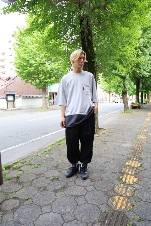 COMME des GARCONS 異素材切り替えTシャツ(white x black) Style 2024.4.30