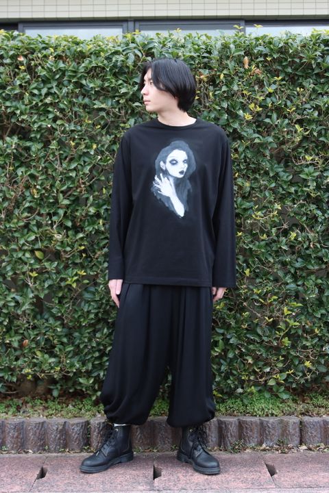 yohji yamamoto ULTIMA DENSE PLAIN STITCH WOMAN PRINT LONG SLEEVES style.2022.1.30. ※2月2日発売