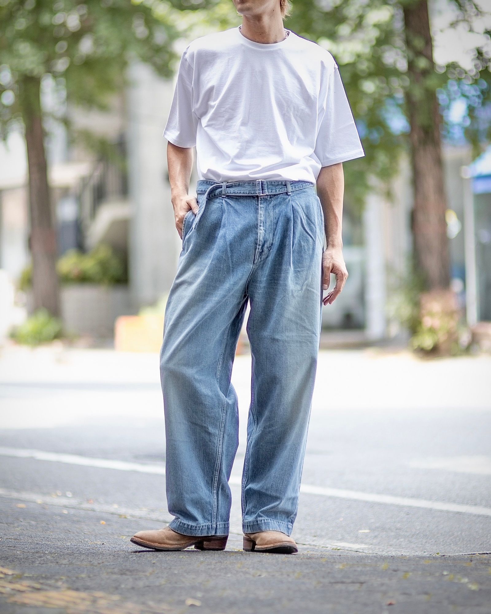 パンツ Graphpaper / Selvage Denim Belted Pants Graphpaper（グラフペーパー）