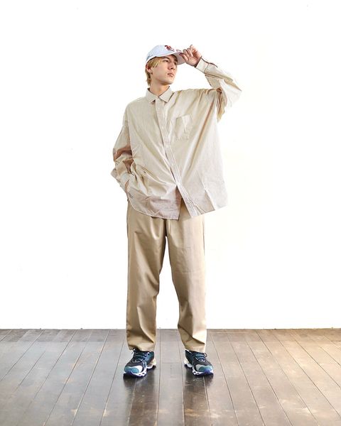 FreshService 24SS CORPORATE UNIFORM L/S SHIRT(YELLOW STRIPE) style 2024.3.8