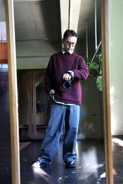 A.PRESSE Roll Neck Sweaterスタイル.2024.10.06.