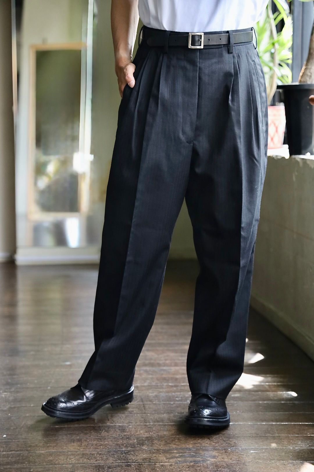 【特価】COMME des GARCONS HOMME 黒 スラックス COMME des GARCONS HOMME DEUX（コムデギャルソンオムドゥ