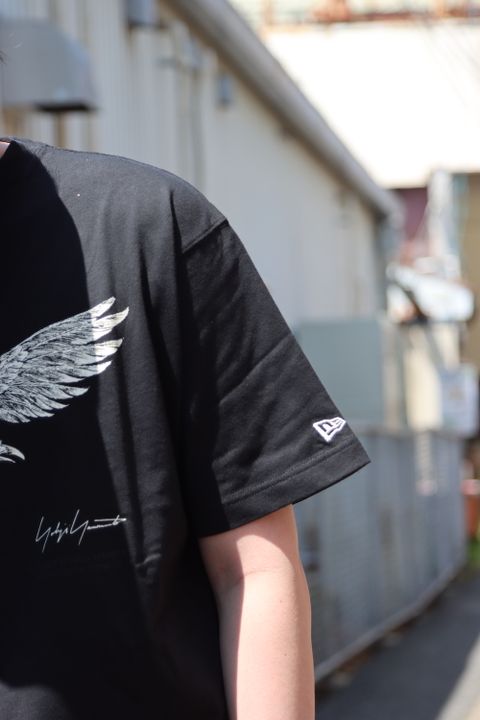 Yohji Yamamoto×New Era CROW PRINT SHORT SLEEVES COTTON TEE style.2022.4.12.