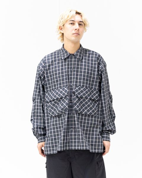 DAIWA PIER39(ダイワピア39) TECH SPORTS OPEN COLLAR SHIRT L/S GREN PLAID(BE-82026)CHARCOAL☆3月28日(土)新作発売！