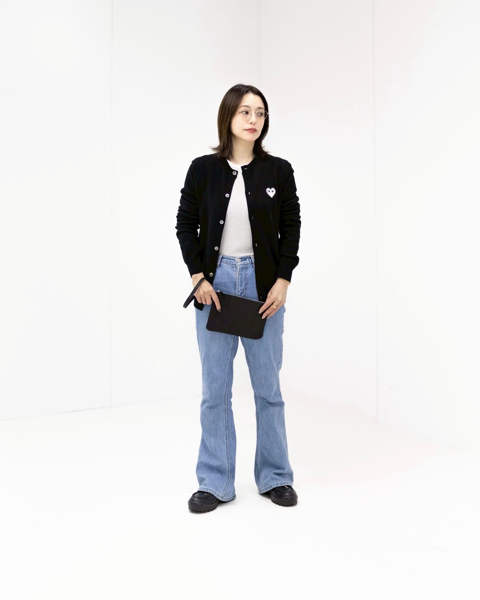 PLAY COMME des GARCONS ROUND NECK CARDIGAN style.2025.12.27