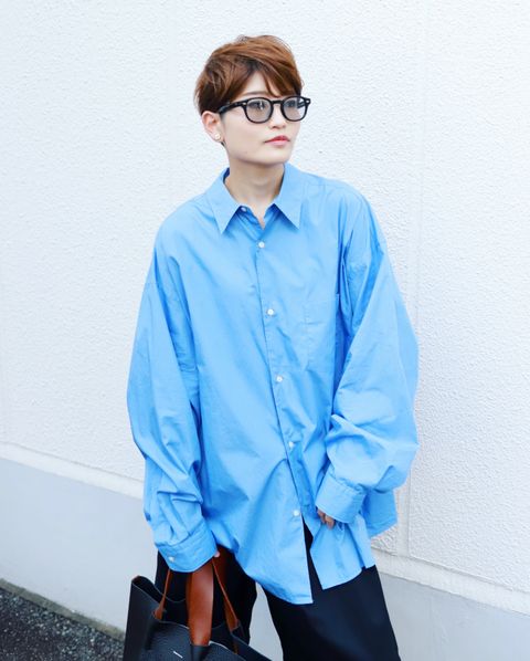 グラフペーパー 新作Broad L/S Oversized Regular Collar Shirt style.2023.7.30