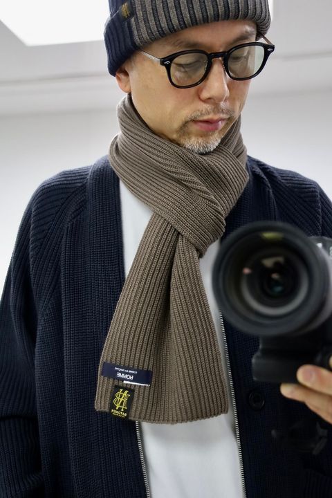 コムデギャルソンオム26FW BATONERアルパカマフラー (HR-N004-051-2)BEIGE☆8月7日(金)発売！