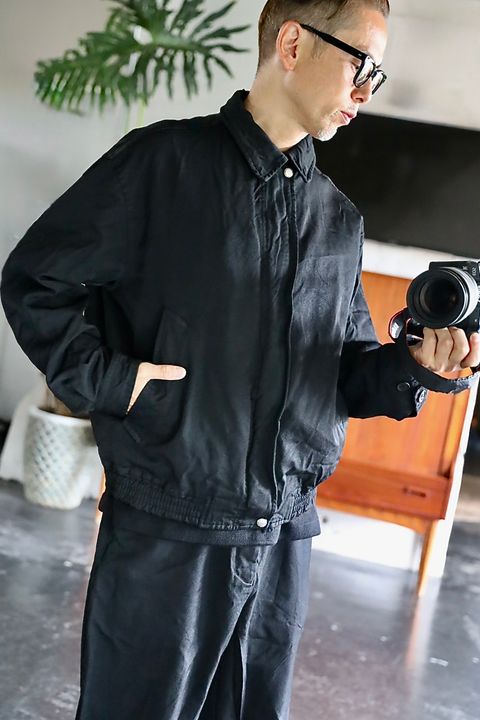 COMME des GARCONS HOMME エステルサージ製品染めブルゾンスタイル.2025.9.5.
