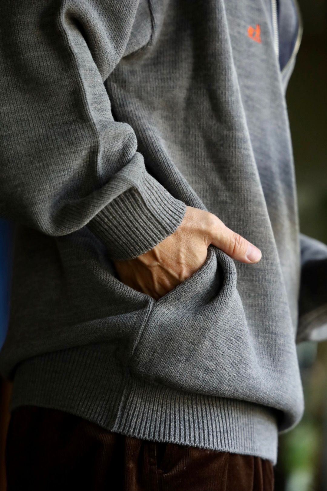 FreshService 26AW THERMAL JERSEY HARF ZIP KNIT"GRAY"スタイル