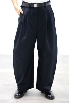 コムデギャルソンオム26SS 綿先染強撚サージワイドパンツ(HQ-P007-051)BLACK☆2月6日(金)発売！