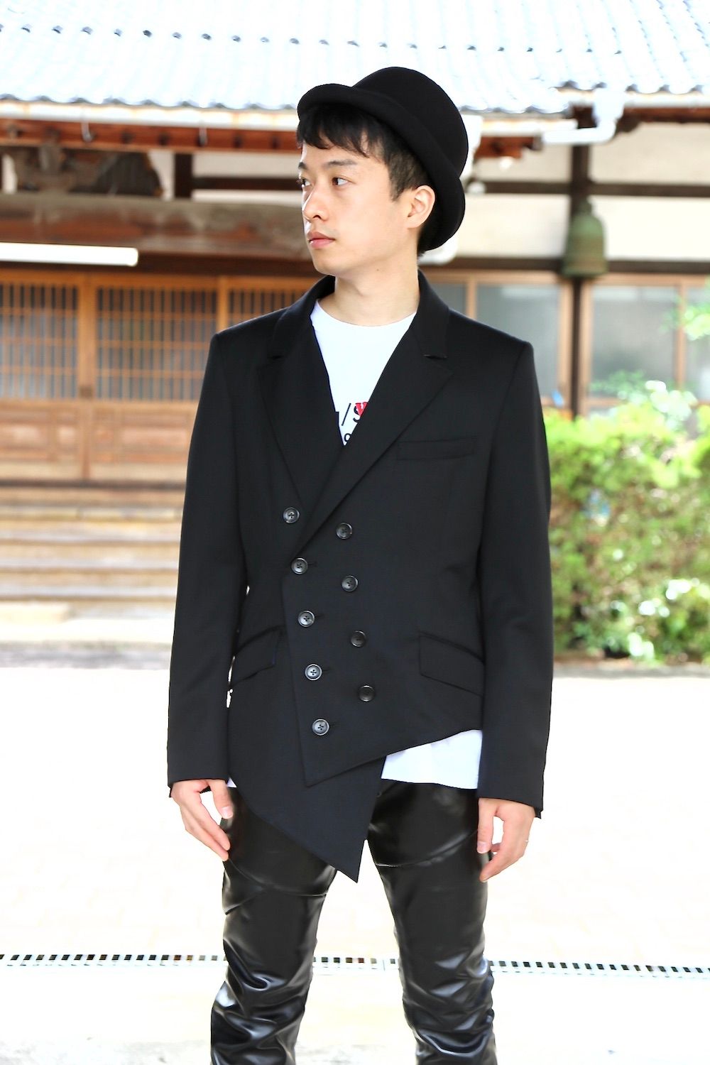 sulvam Grafting pants"BLK"style.2020.7.14.