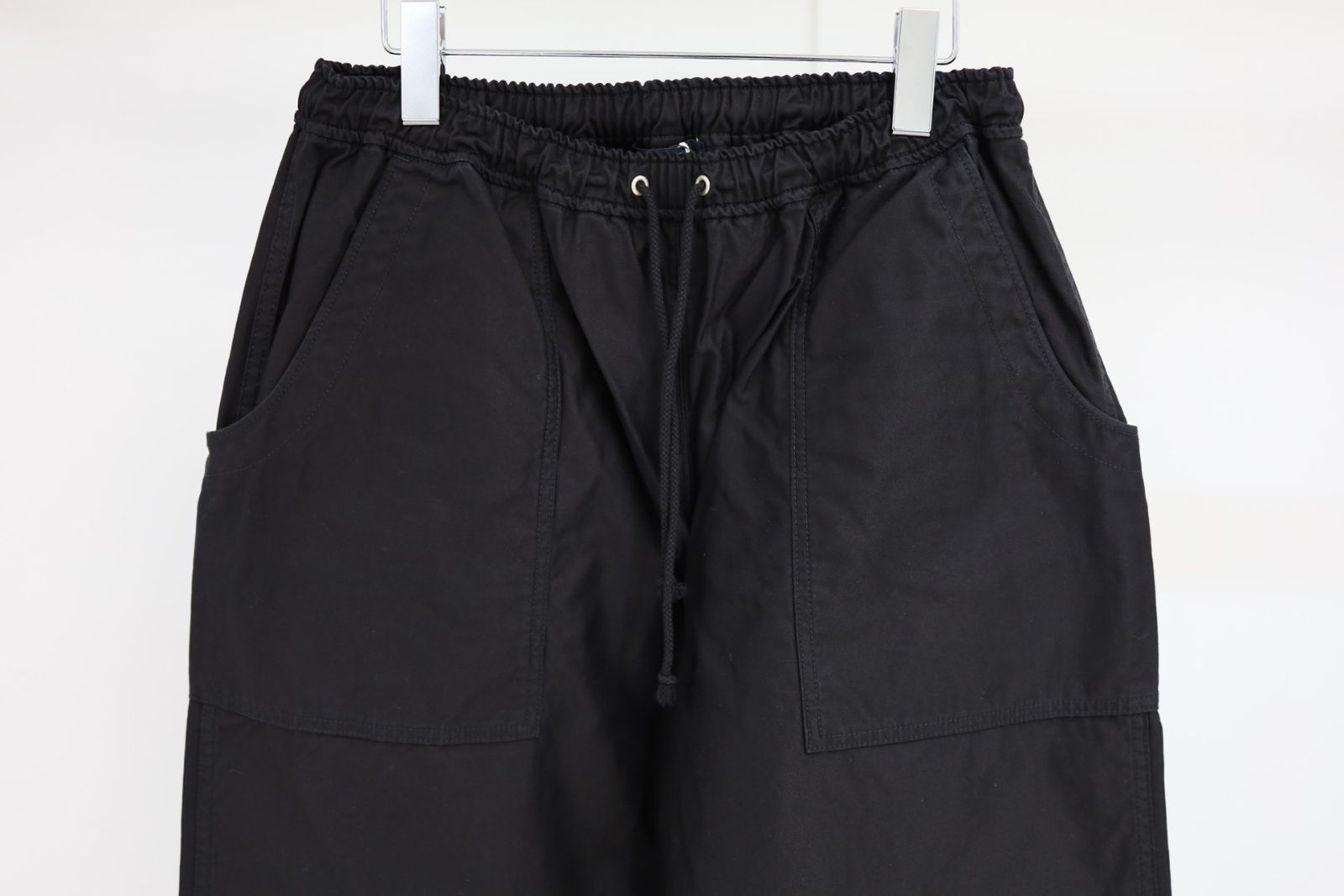 コムデギャルソンオム26SS 綿バックサテンベイカーパンツ(HQ-P014-051-1)BLACK☆3月6日(金)発売！