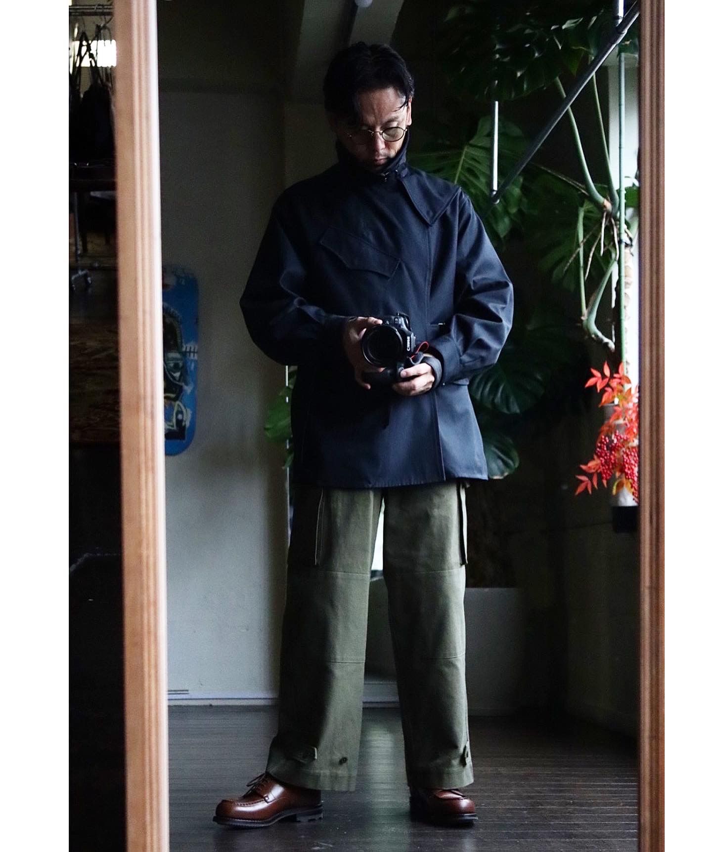 blurhms / ブラームス】Drill Chambray Motorcycle Jacket