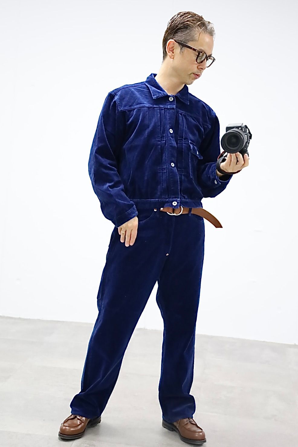 FOUNDOUR CORDUROY JACKET"INDIGO"スタイル.2025.10.12.