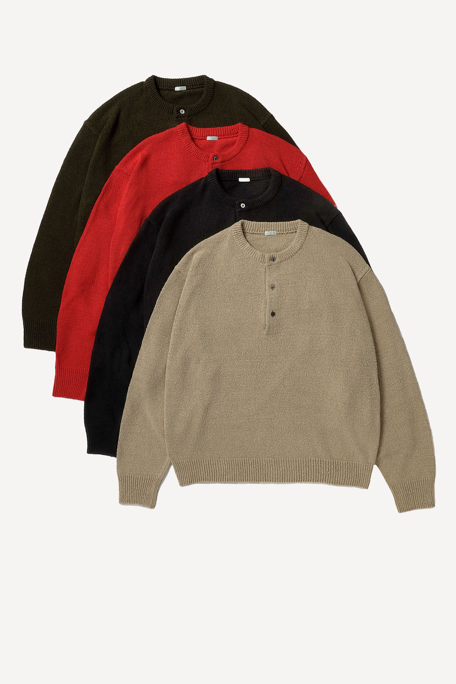 アプレッセ 2026 STYLE1 Washed Silk Nep Henry Neck Sweater(26SAP-03-08)RED☆1月10日(土)発売！