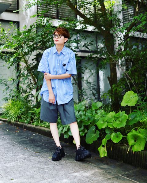 PLAY COMME des GARCONS 新作MEN'S STRIPE S/S SHIRT style.2023.8.1