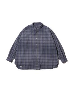 フレッシュサービス MADRAS DRY TECH REGULAR COLLAR SHIRT (FSC261-50251)NAVY★2月14日(土)発売