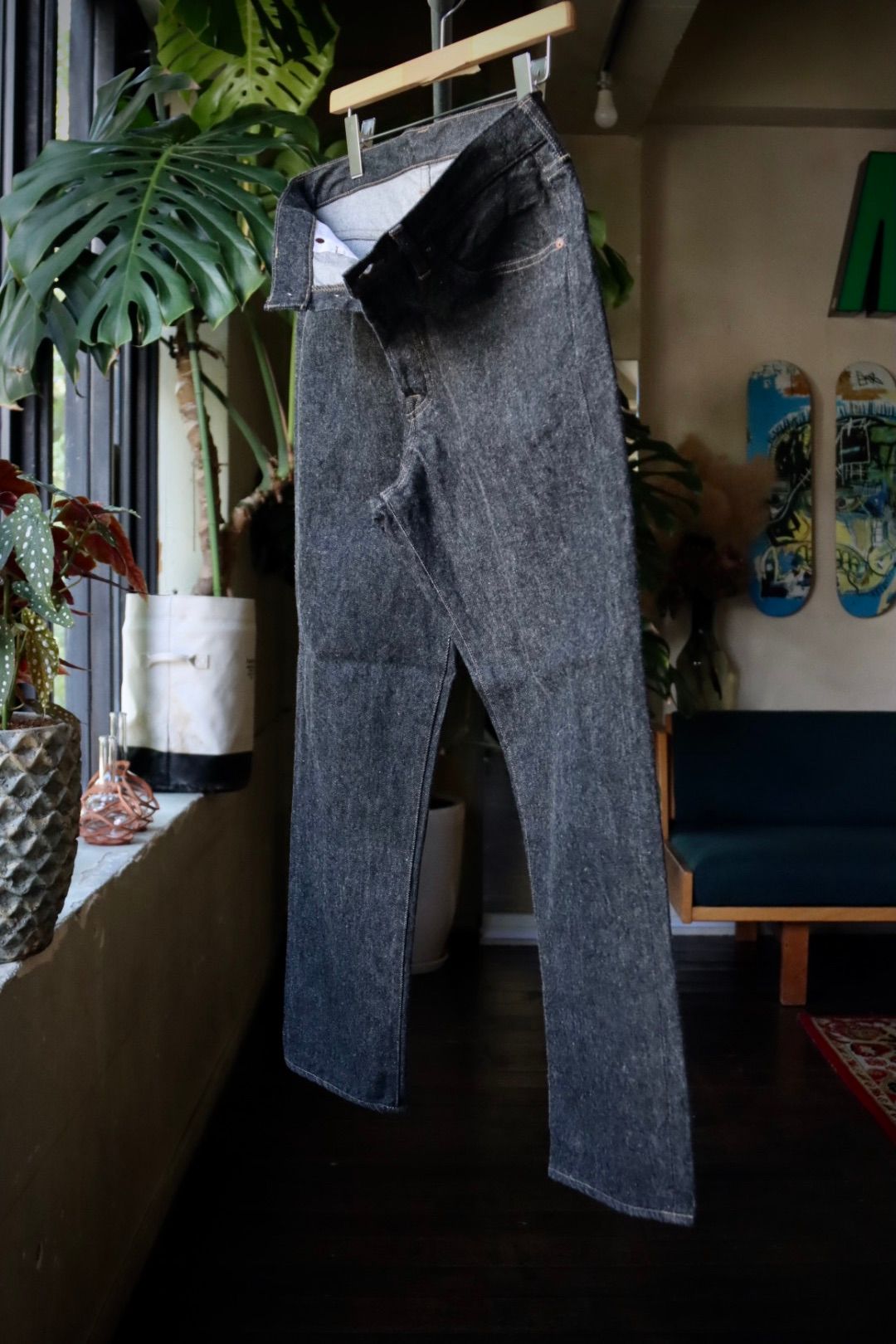 アプレッセ23AW Black Washed Denim Pants(23AAP-04-11H)BLACK