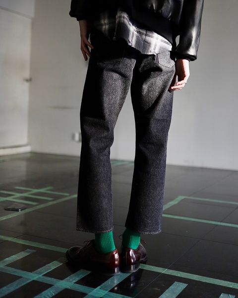 A.PRESSE アプレッセ 2024 Style1 Black Washed Denim Pantsスタイル