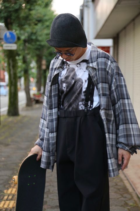 Graphpaper Triple Cloth Wide Chef pants"BLACK" style.2020.8.22.