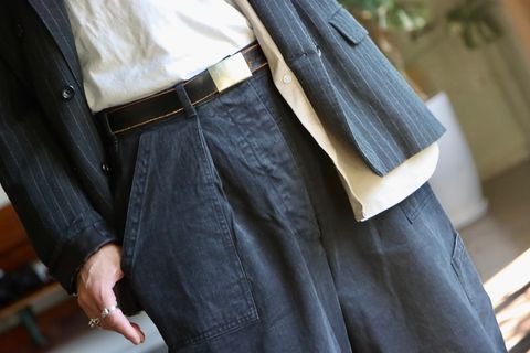 アプレッセ22FW USAF Hemmed Bottoms"BLACK"スタイル