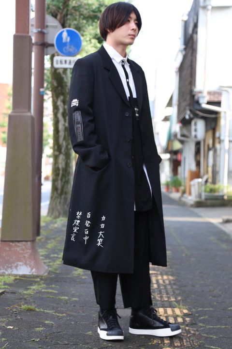 Yohji Yamamoto pour Homme 2020AW K-メッセージ刺繍ジャケットstyle.2020.9.9.