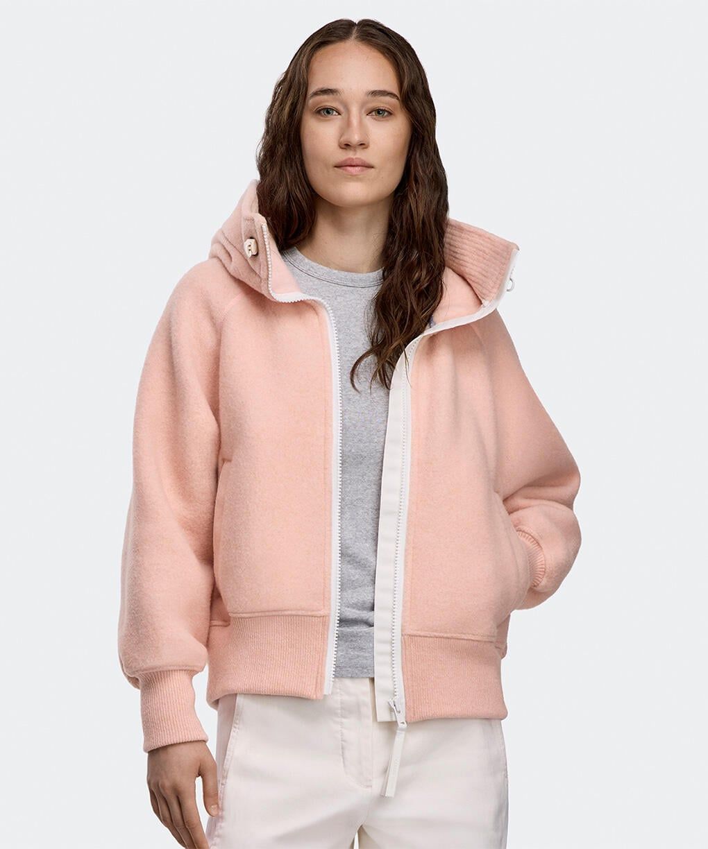 カナダグース レディース Chilliwack Fleece Bomber White Label(7102WW)Vintage Rose☆新作発売！