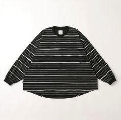S.F.C 25FW エスエフシー SUPER BIG MIX STRIPE LS NYLON TEE (SFCFW25CS011)Black☆10月25日(土)発売！