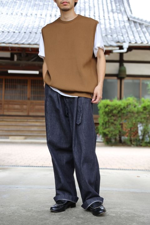 Graphpaper High Density Knit Vest"CAMEL"Style.2020.9.13.
