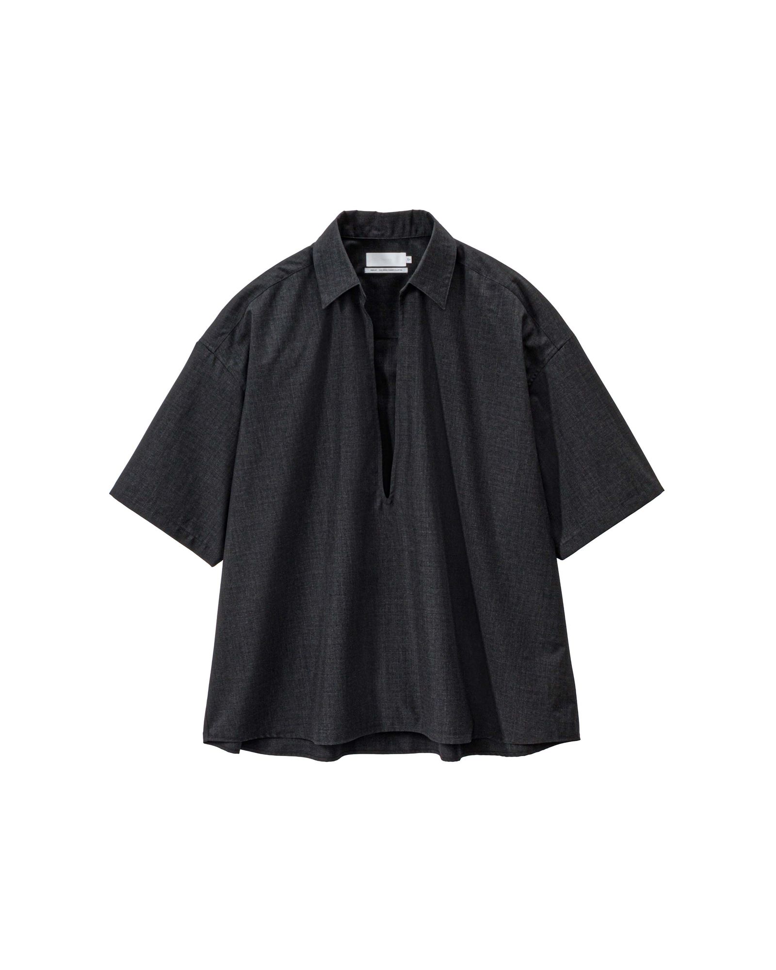 Graphpaper 26SS Fine Wool Heather S/S Skipper Shirt(GU261-50321)CHARCOAL☆2月21日(土)発売！