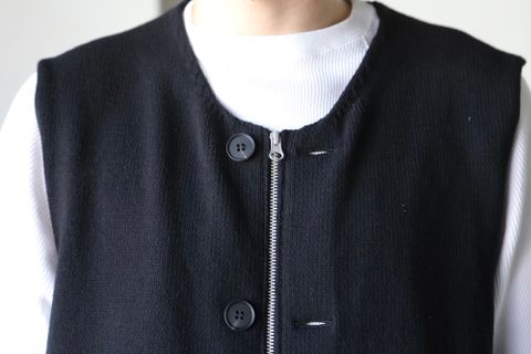 MATSUFUJI Modified Farmers Knit Vest style.2021.1.16.