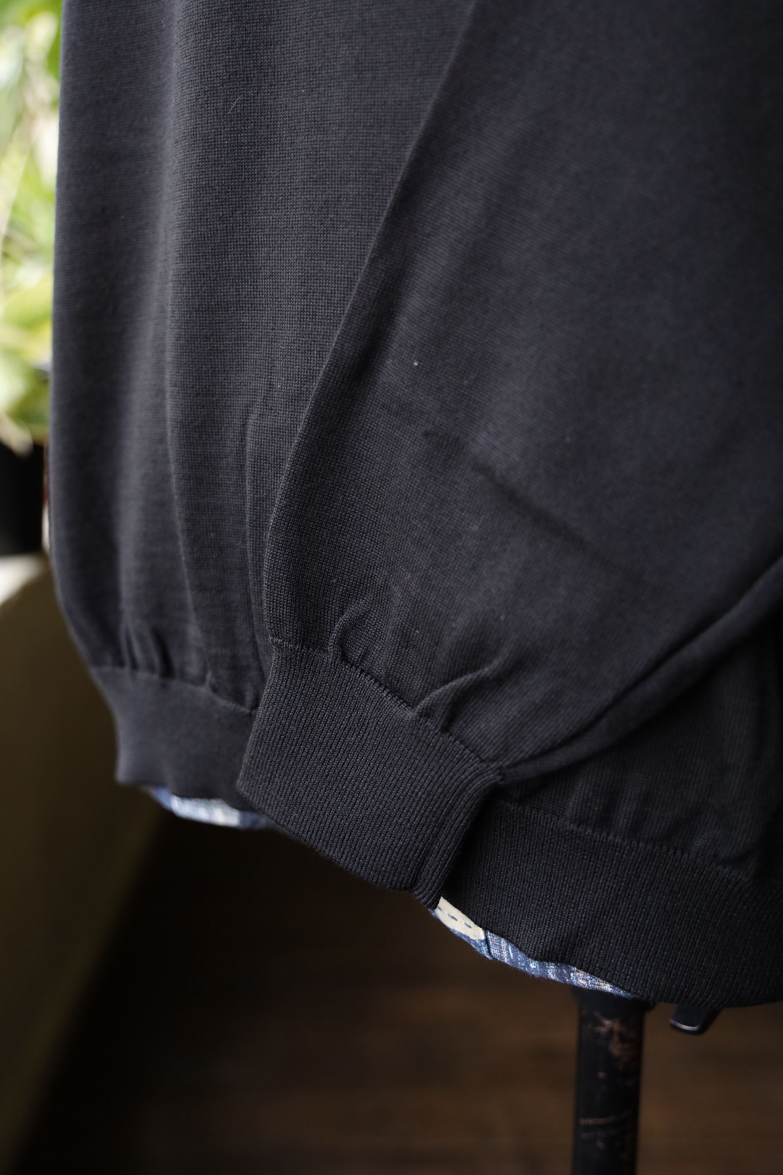 ブラームスルーツストック24FW blurhms Classic Henley L/S(bROOTS24F33)Black☆7月26日(金)発売！