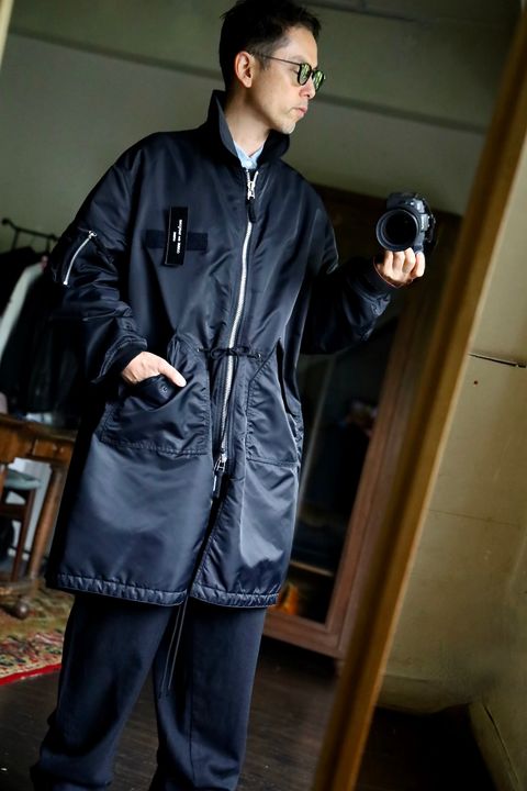 COMME des GARCONS HOMME ナイロンツイルコートスタイル2024.10.08.