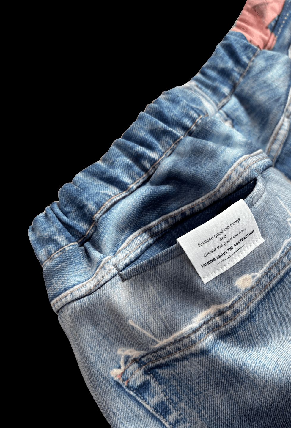 トーキングアバウト ジ アブストラクション 25AW DENIM PRINT FLEECE LINING STRIGHT PT(2526AW-PT-001F)BLUE☆新作発売！