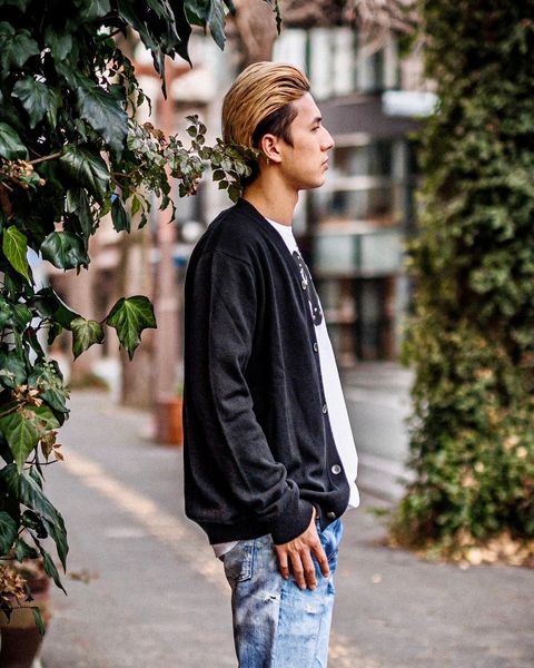 PLAY COMME des GARCONS V-NECK CARDIGAN ミックススタイル