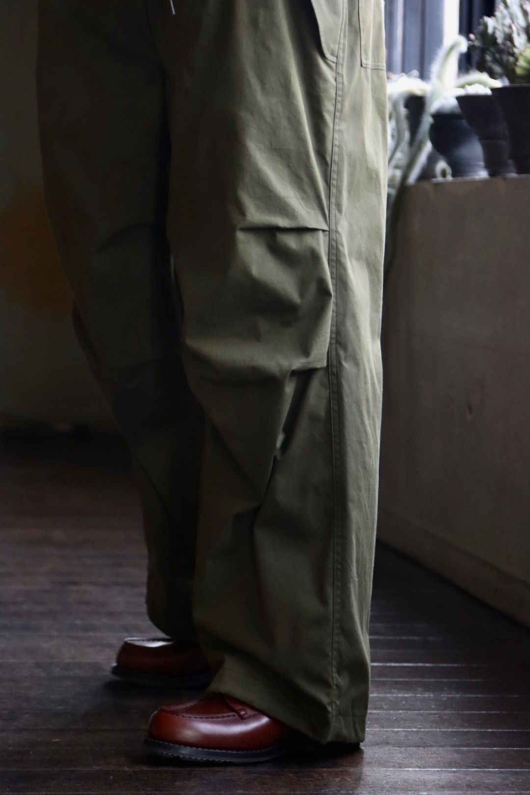 blurhms ROOTSTOCK C/N Oxford Snow Pants"DARK OLIVE"スタイル